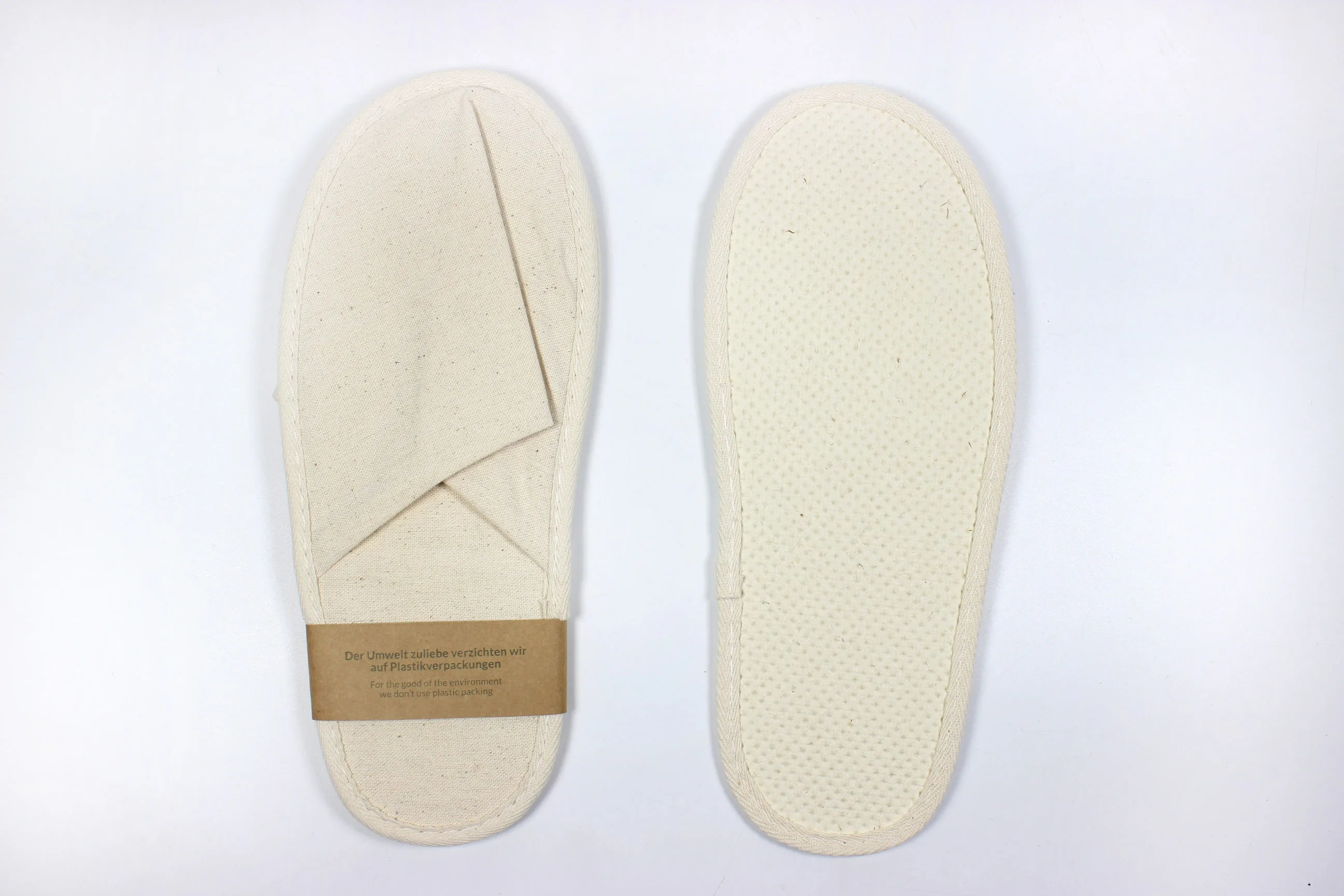 Hotel Slippers 100% ECO Slippers Closed Toe Disposable Slippers No Eva No Sponge No Polyester No Plastic No Glue