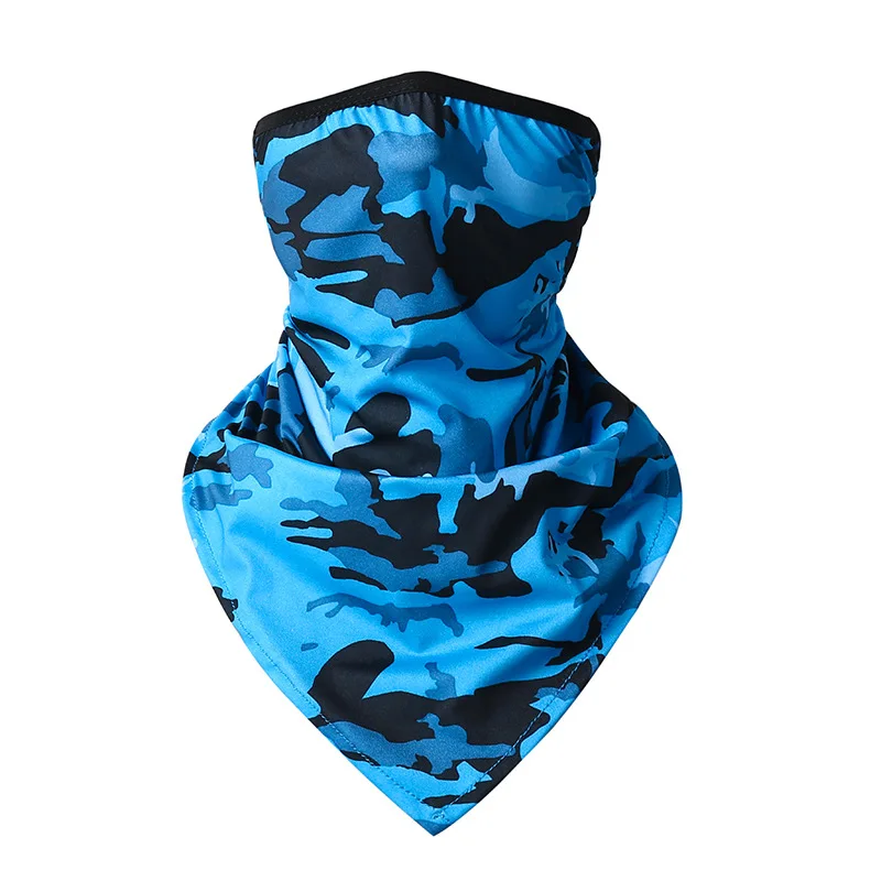 Summer ice silk hanging ear triangle towel quick-drying and breathable outdoor riding sunscreen scarf multi-functional bandanas