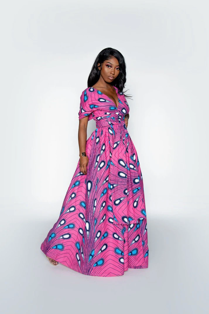 JL284 Wholesale Clothes Women Casual Dresses Ladies Elegant African Dresses Women Floor Length Casual Dresses