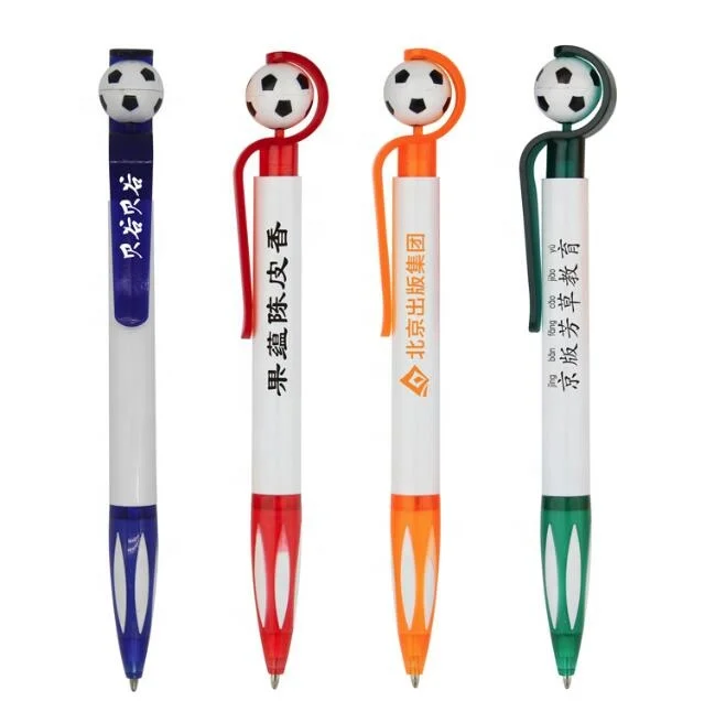 Custom funny basketball ball pen with your print plastic football baseball head brain ballpoint pen for promotion