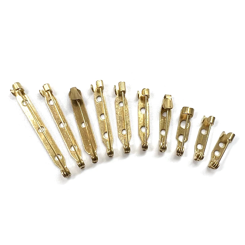 Factory Direct Sale Safety Pin Brass Simple Safety Pins Metal Gold Safety Pin Hardware Set For Cloth Sewing Making Craft Supply