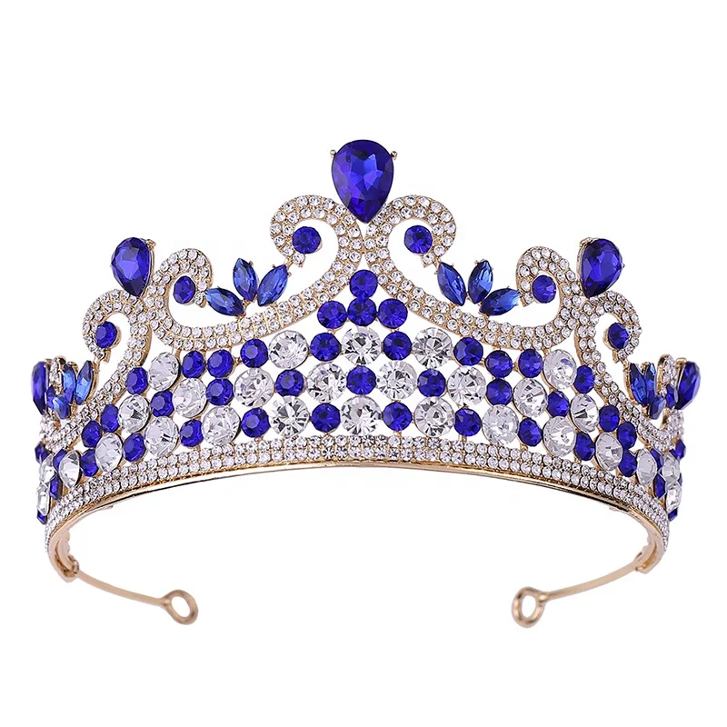 Fashion Crystal Rhinestone Hair Jewelry Headdress Queen Prom Princess Crowns Tiaras For Girls