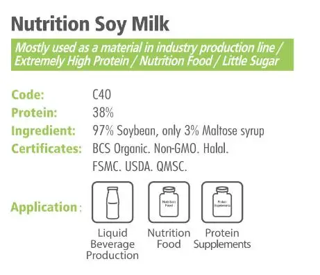 High Protein Nutritious Non-GMO Soya Bean Powder at Bulk Package /Dragon King