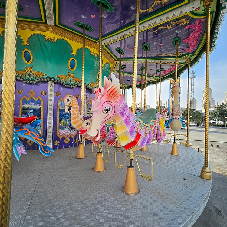 Cheap price kids Double Decker carousel Amusement Park rides merry go round ride carousel for sale
