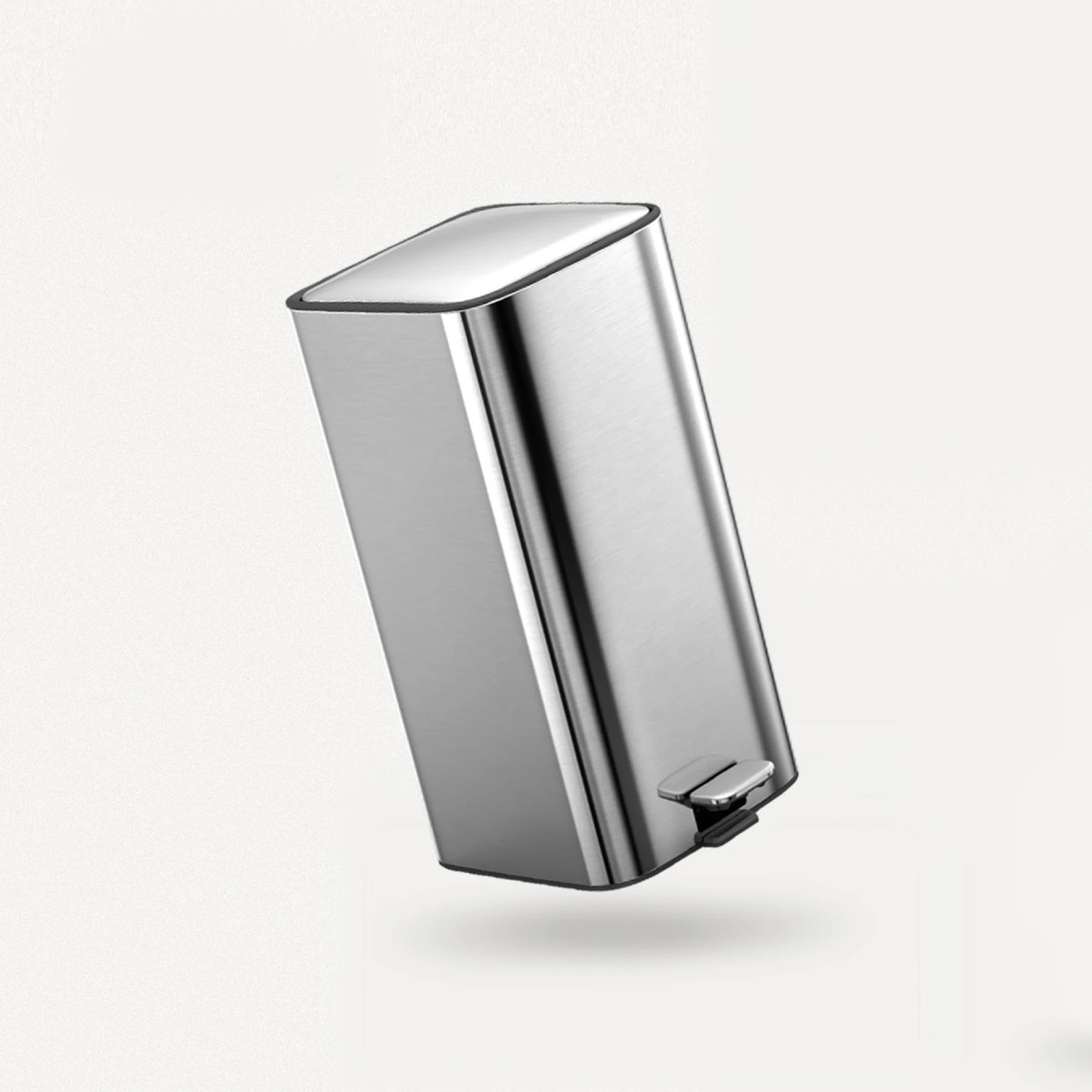 28L stainless steel Soft Close living room office  Square pedal trash bin waste bin trash can dustbin