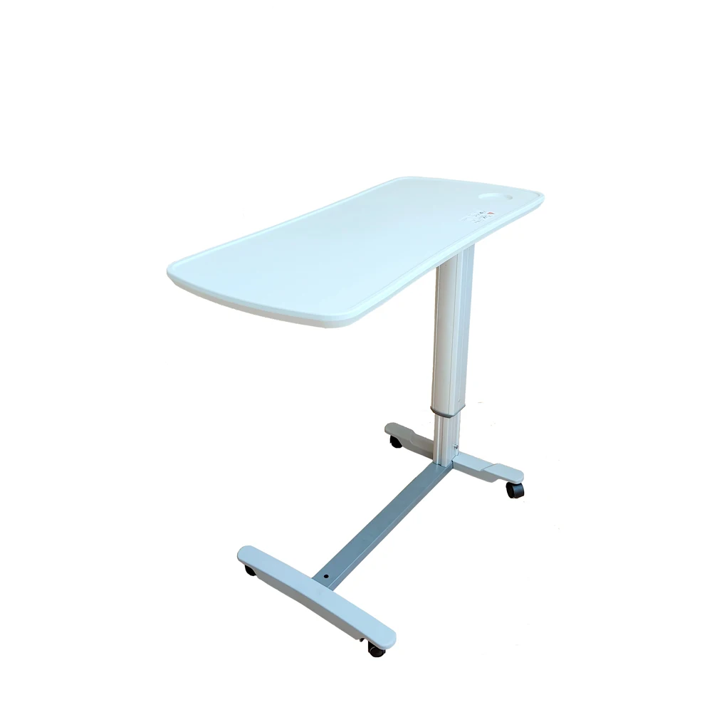 Height adjustable movable plastic dining table board for hospital bed