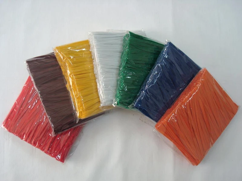 
Factory supply attractive price 3.7 mm hdpe gang garbage bag closure plastic bag tie 