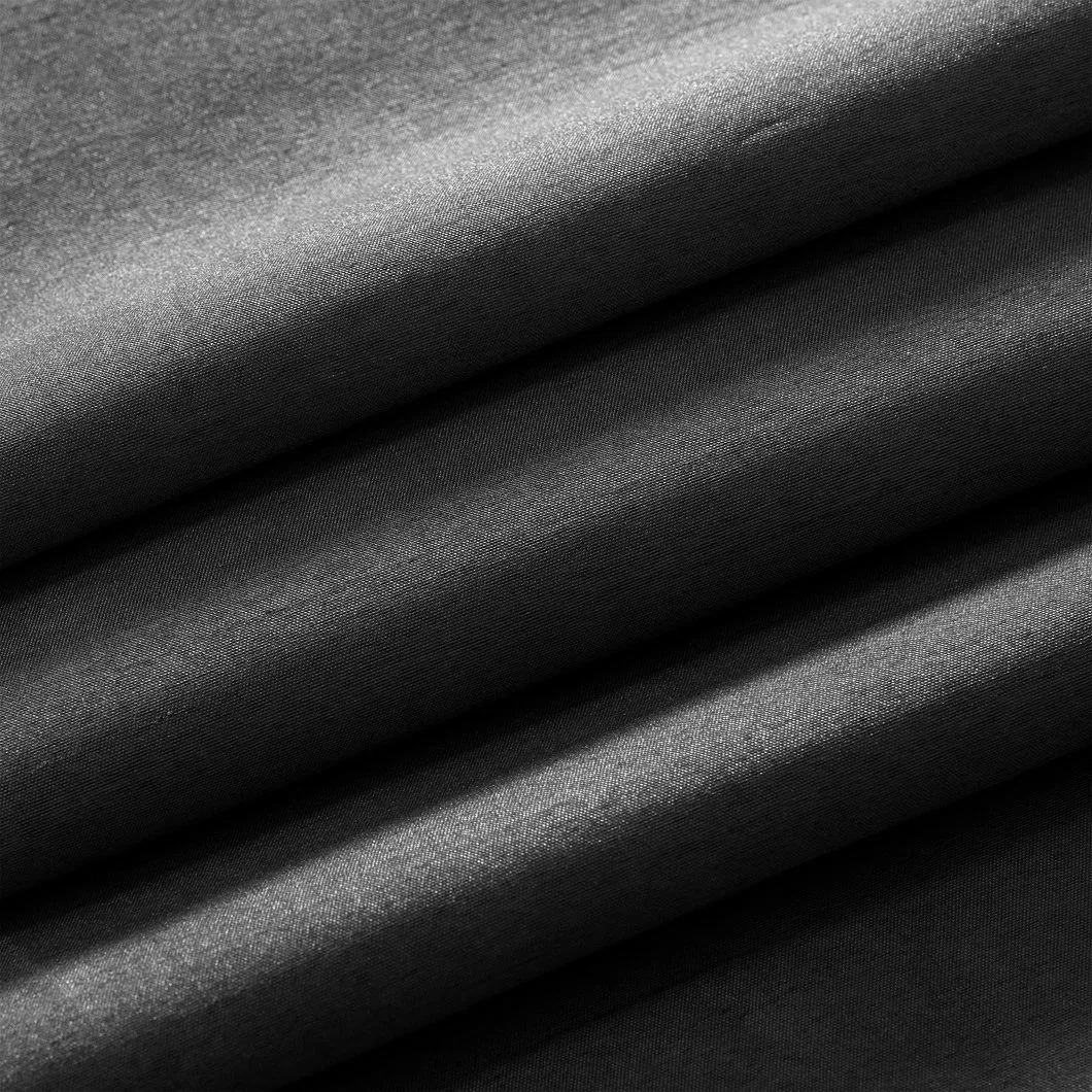 Solid Color 100GSM Faux Silk Curtain Cheap Ready Made Window Curtains