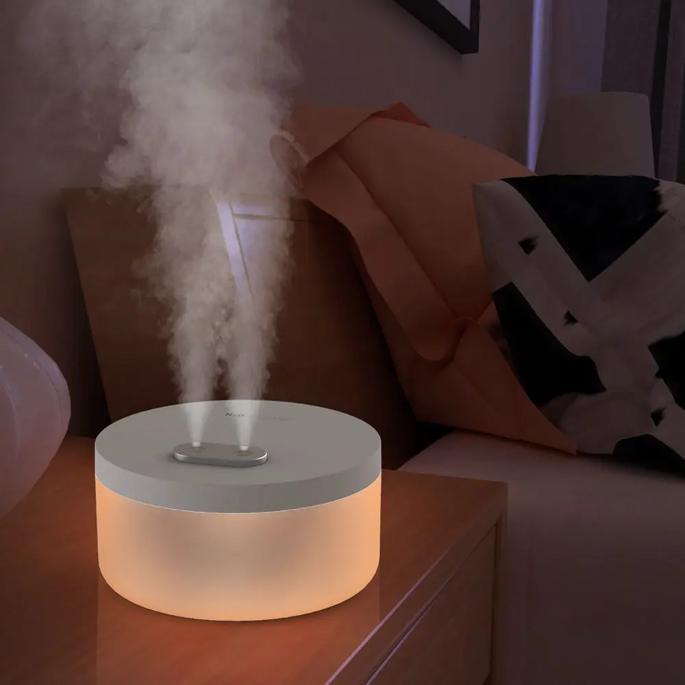 1000ML Ultrasonic Double Nozzle Cool Mist Humidifiers Aroma Essential Oil Diffuser Desktop Humidifiers for Room Air Humidifier