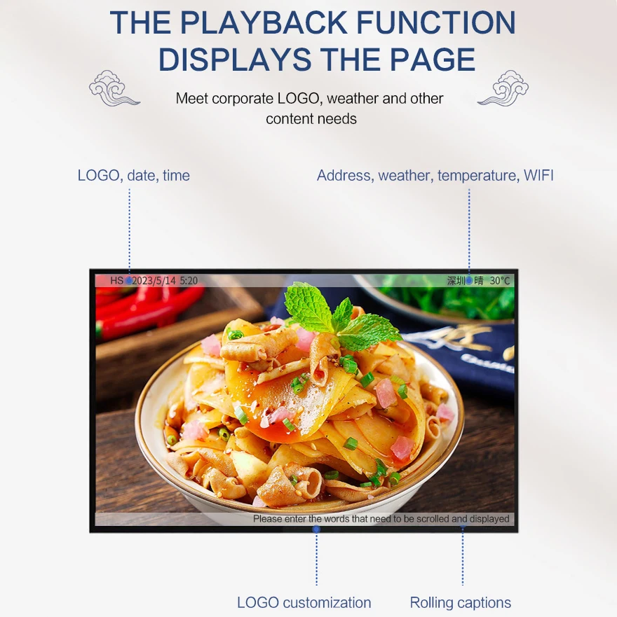 Factory Price Customized High Quality Advertising Menu Best Deals on LCD Monitors LCD Display Advertising screen