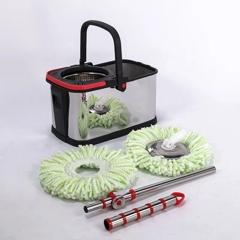 YS33 YOLO Wholesale Telescopic Spin Mop with Bucket Stainless Steel Microfiber Mops