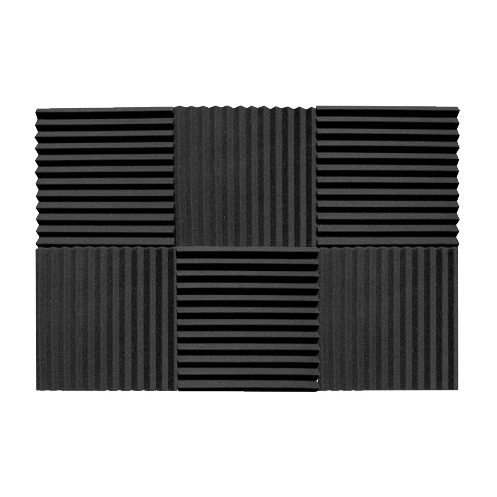 Foam Factory Custom Pyramid Wedge Shaped Black Soundproof Acoustic Foam Acoustic Panel