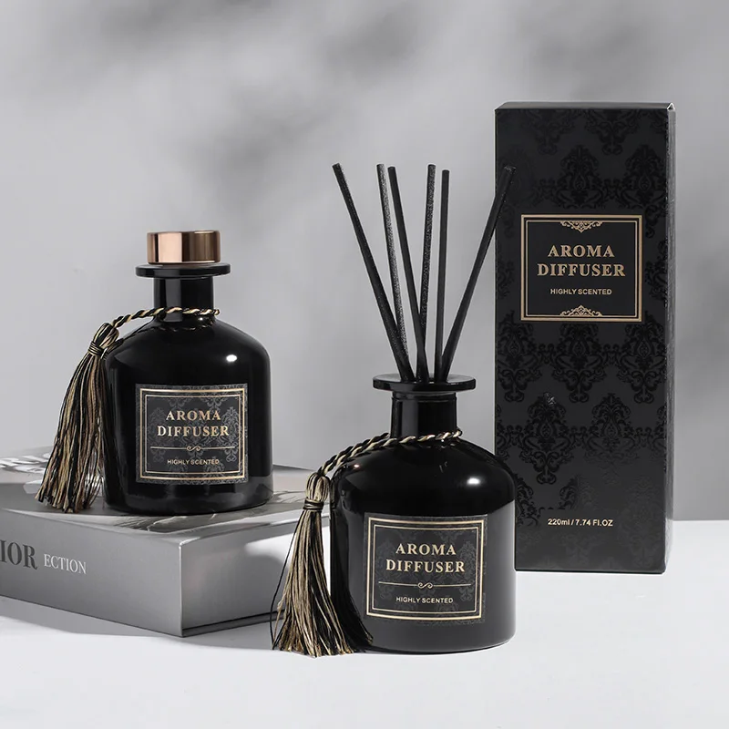 Natural Liquid Plant Essential Oil Aroma Home Room Scent Fragrance Luxury Reed Diffuser With Stick