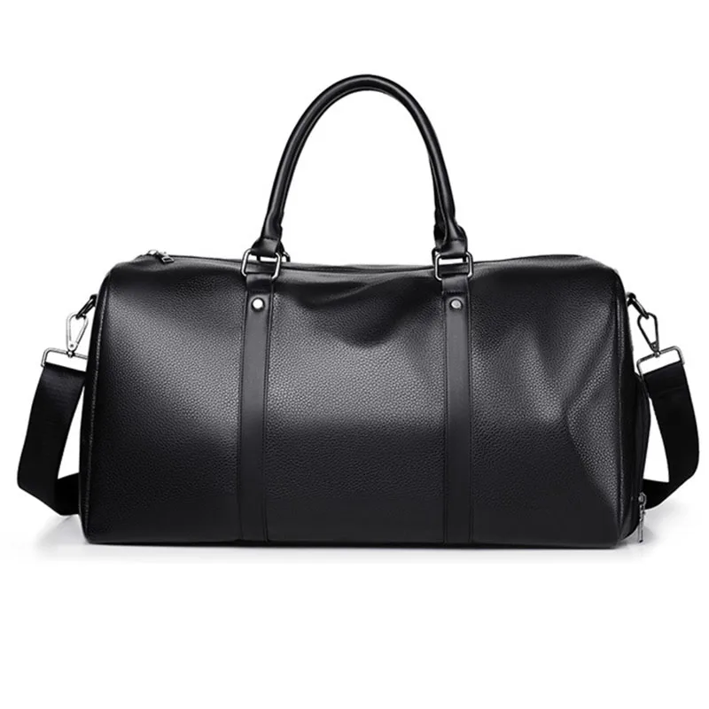 Gorfia Customized Vegan Pebble Texture Leather Travel Weekender Overnight Duffel Bag Gym Sports Luggage Tote Duffle Bags For Men