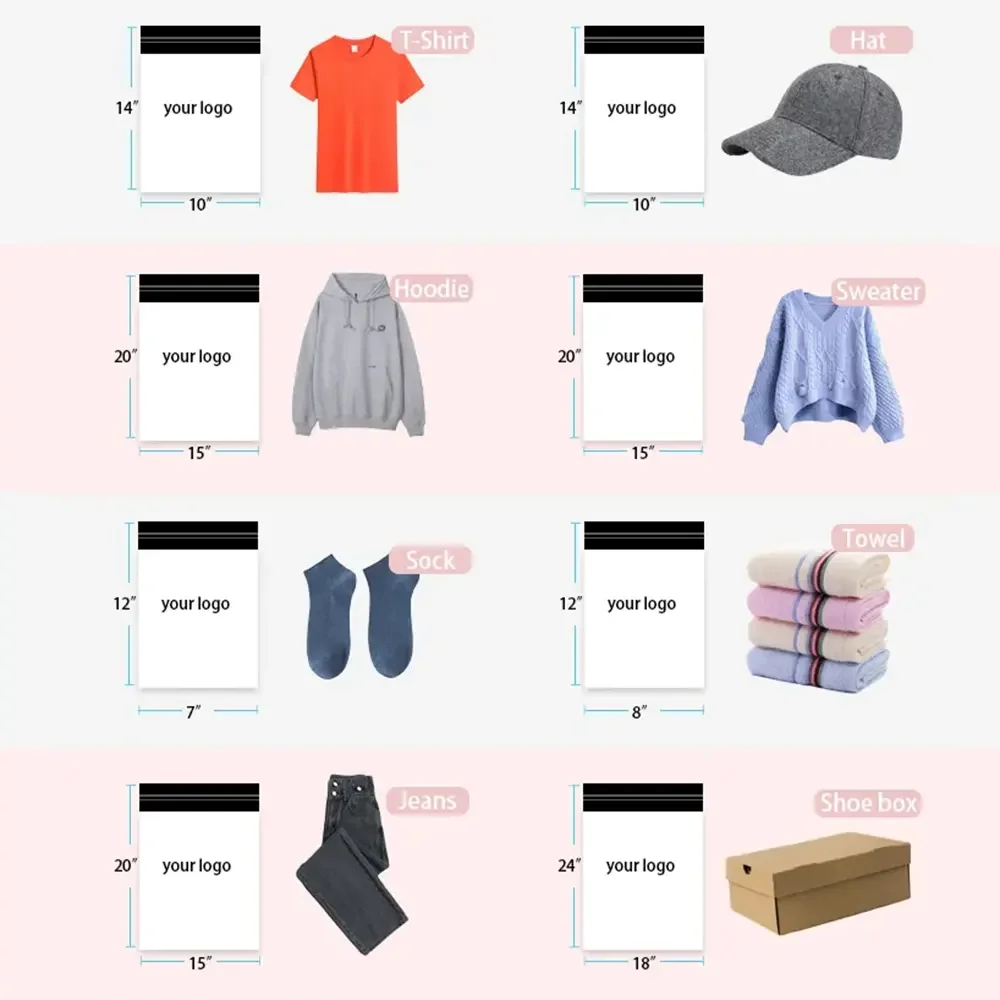 Custom Mailer High Quantity Printing Polymailer Shipping Bags For Clothing