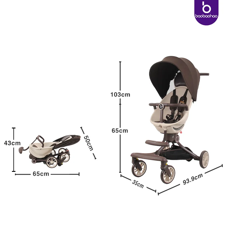 Baby stroller travel system light weight airplane kids stroller babys luggage egg 360 stroller leather ready to ship