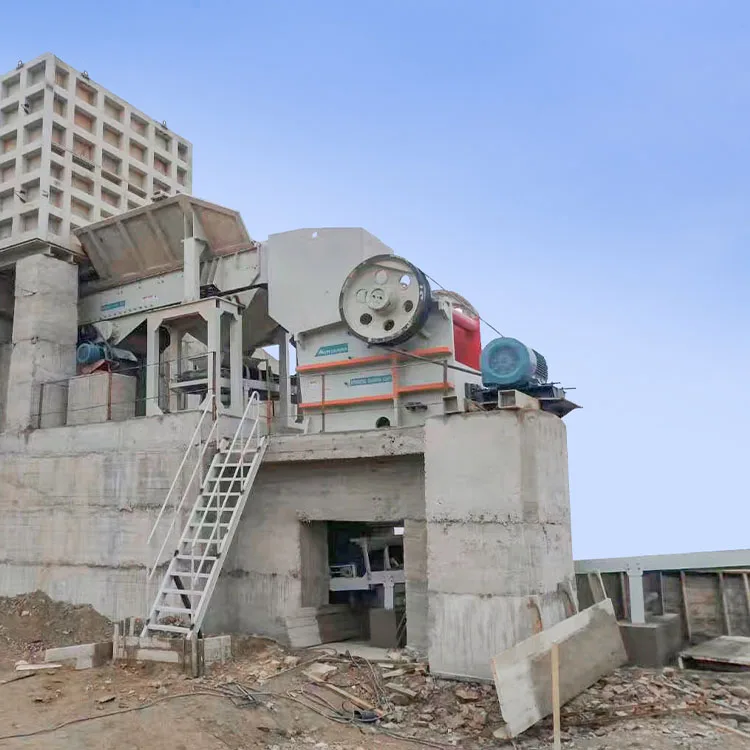 Static jaw crusher high capacity in quarry mining and construction waste