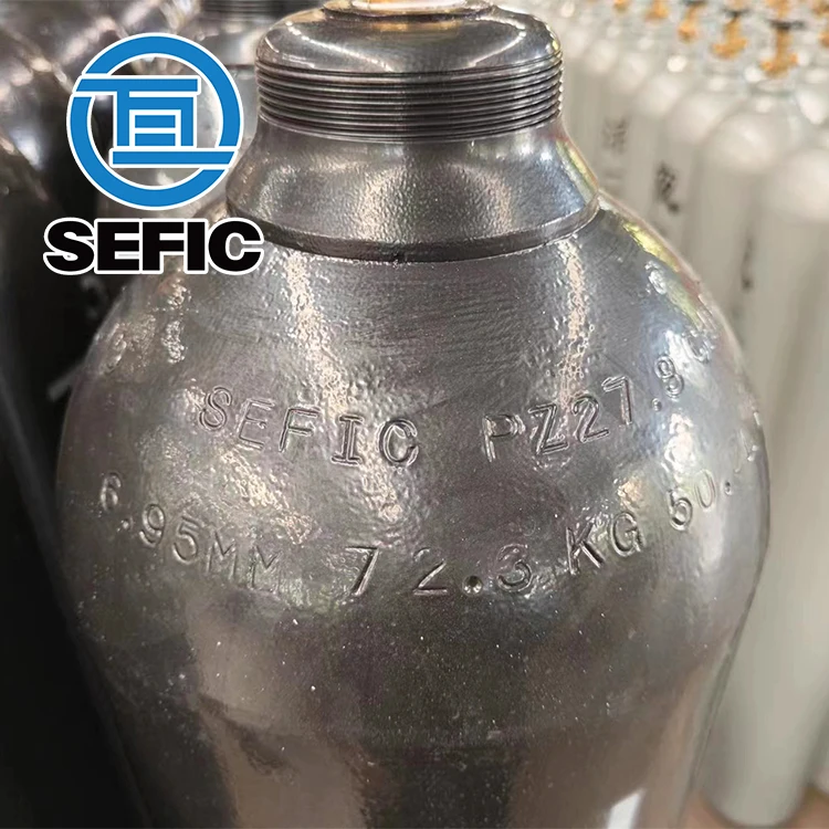 Professional Industrial Iso9809-1 50 Liter 300bar 229mm Tped Oxygen Nitrogen Argon Helium Co2 Cylinder