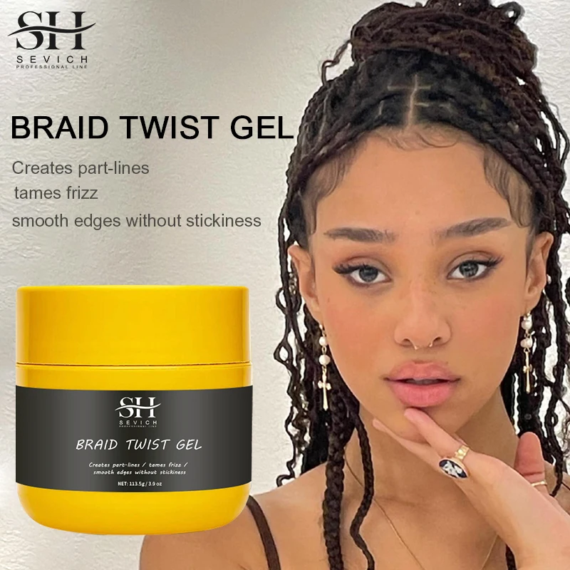 Private Label Hair Braiding Gel Castor Oil Nourishing Scalp Extra Hold Shine Jam Braid Gel