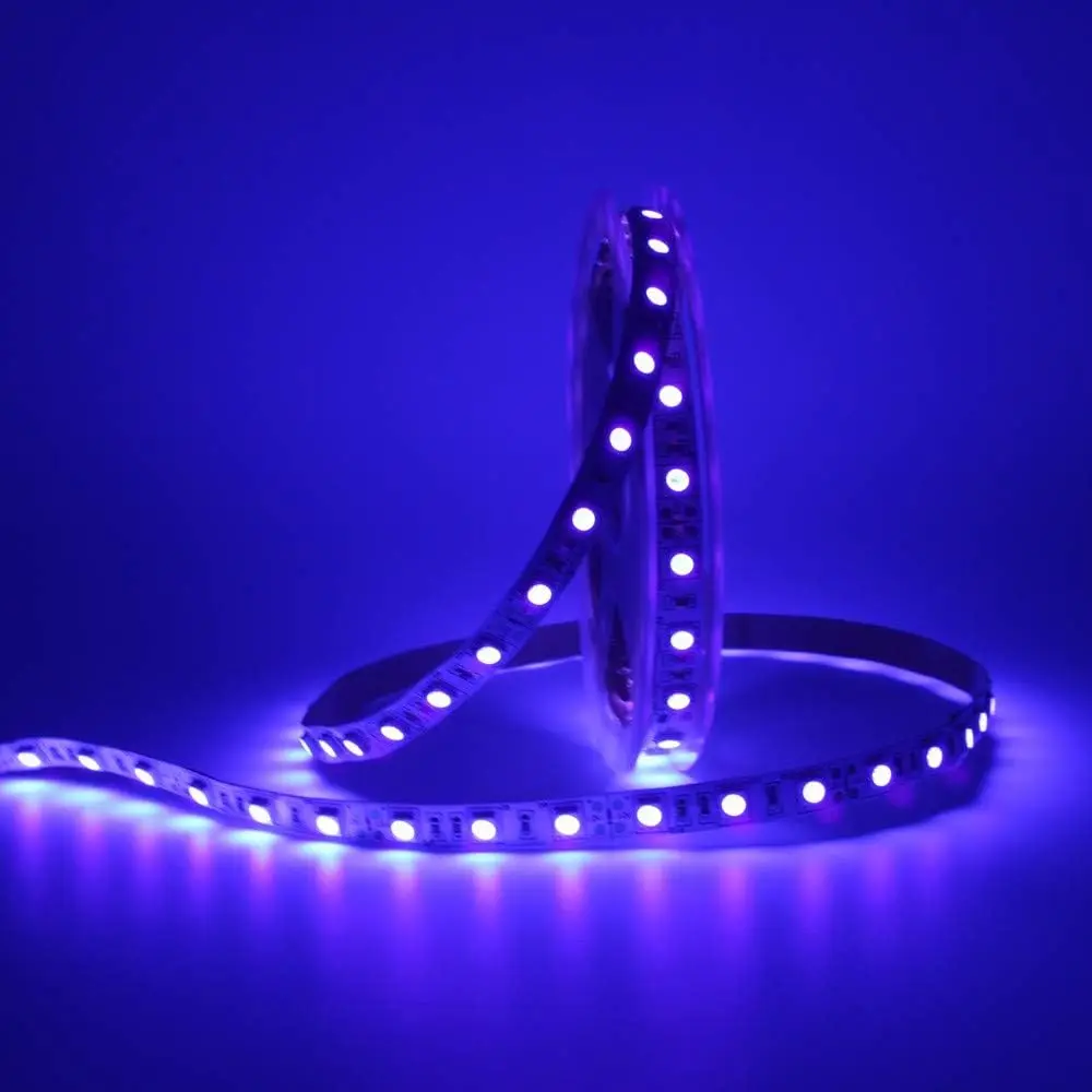 UV/Ultra Purple 12V LED Strip Light for Indoor Party Picture Frame Wedding Ambience Decoration UV 5050 SMD strips