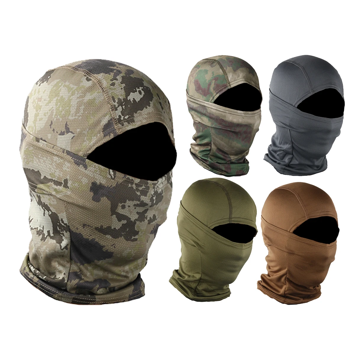 Winter Baclava Ski Mask Breathable Black Custom Logo Print Balaclava Windproof Skull Ski Mask 1 Hole Balaclava Cap Hat