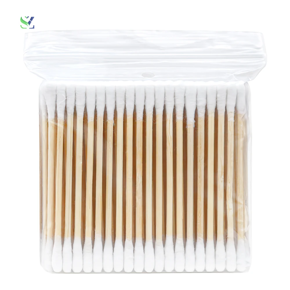 SZ Absorbent Cotton Swab  Wooden Cotton Swab   stick cotton swabs buds zip bag bamboo ear stick
