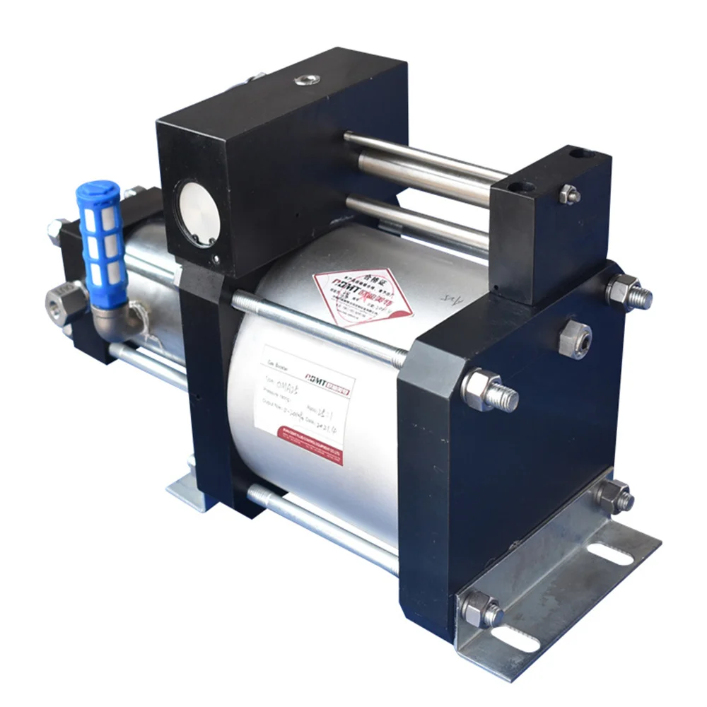 inert gas argon helium CO2  high pressure 6000PSI outlet  gas booster pump pressure burst unit