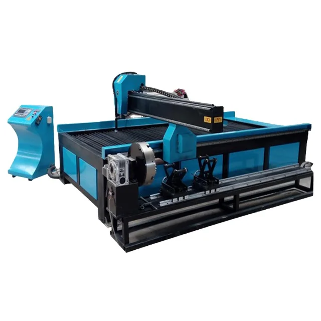 Знаменитая настольная машина для плазменной резки с ЧПУ и ротатором для стали