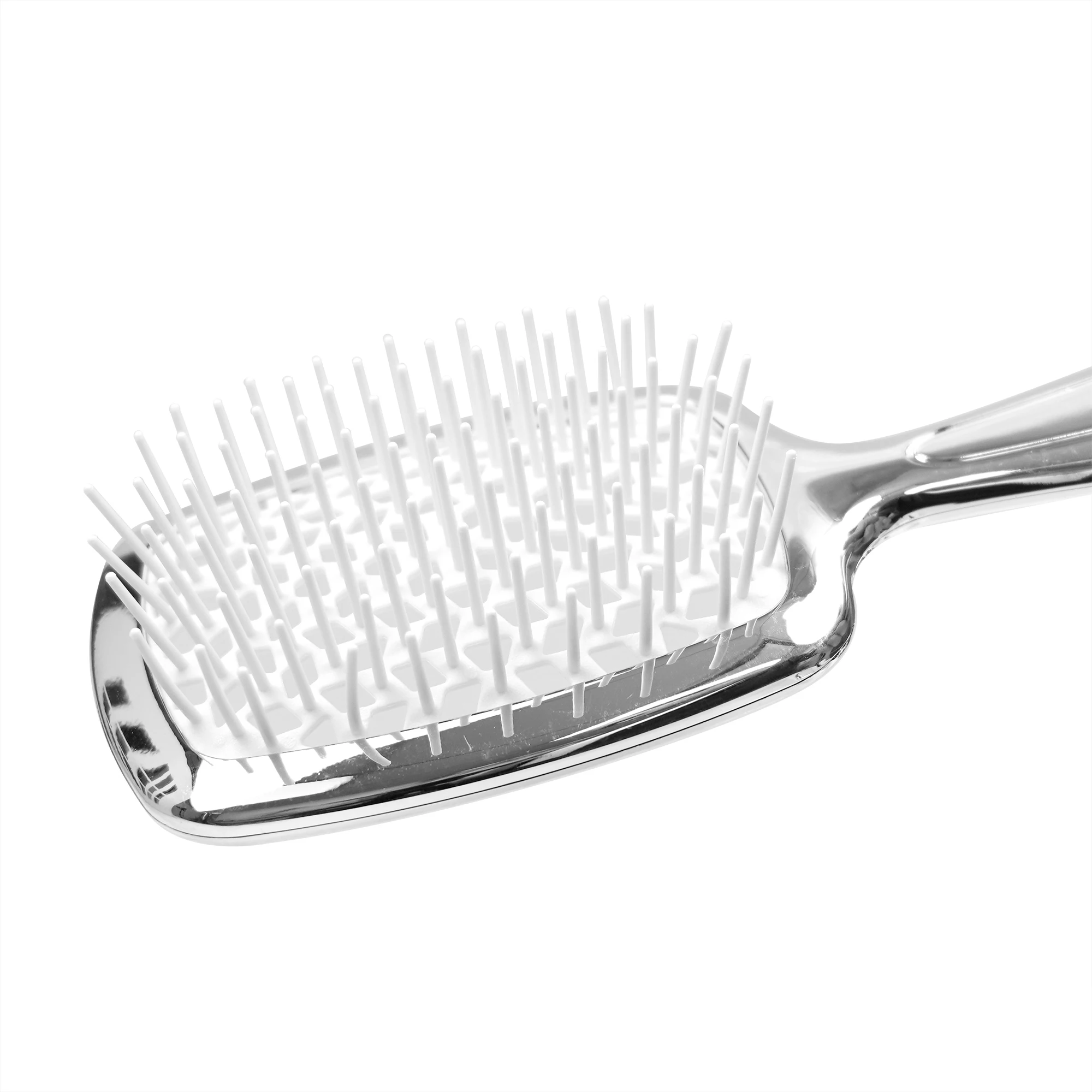 Hollowed-out Customized Logo scalp massage comb hair brush ABS Detangling Vent Shower Hair Brush