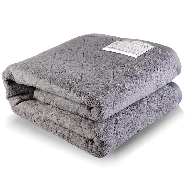 Kyoung Custom Size Logo Hot Selling Washable Warm Electric Heated Blanket Wearable Soft Plush Washable Throw Heated Blanket