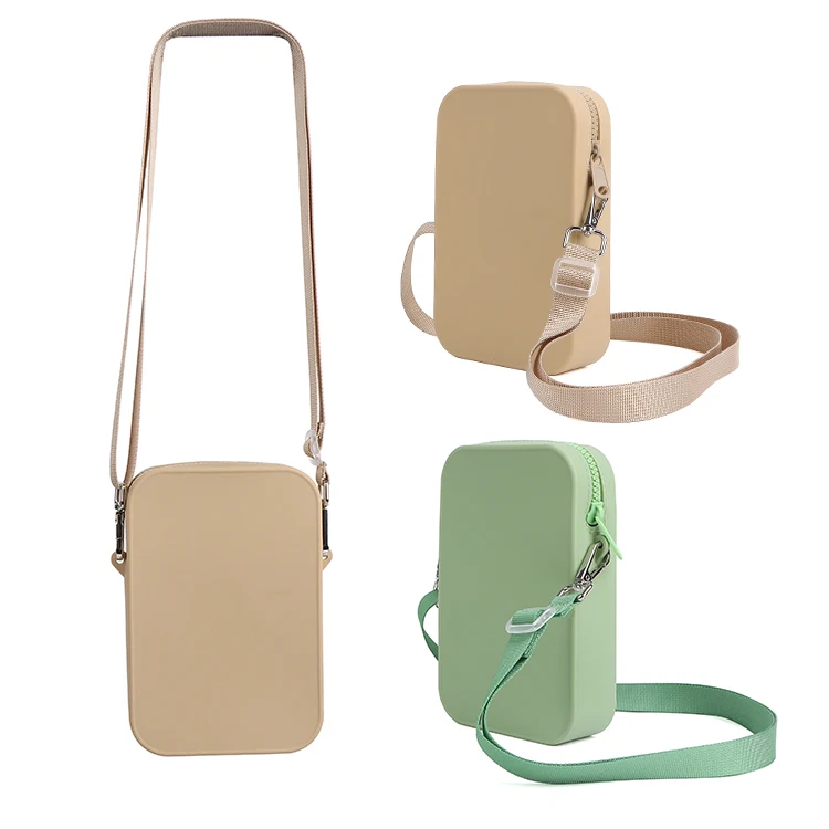 2024 New Waterproof Silicone Shoulder Bag Cell Phone Bag Silicone Messenger Bag