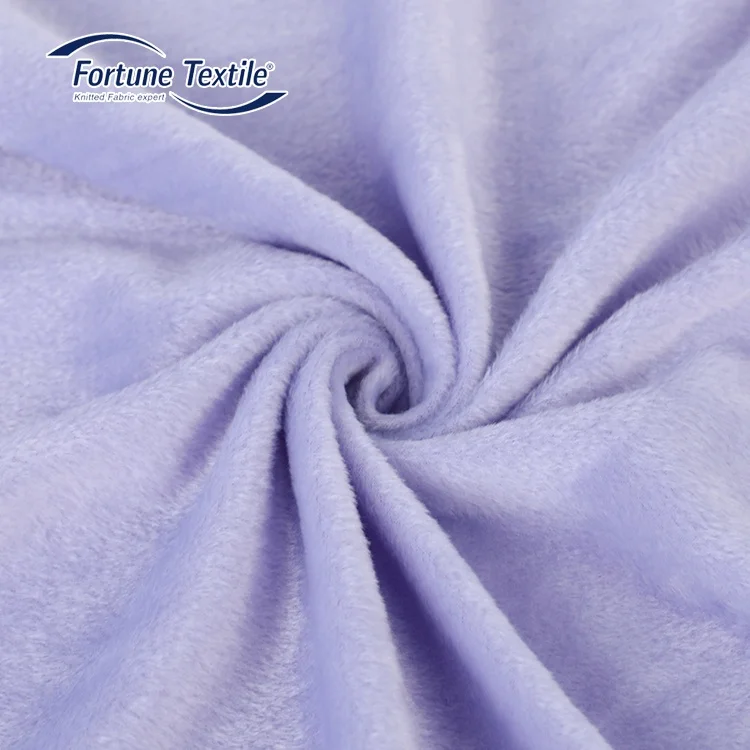 
Fortune Textile Factory hot selling 100% Polyester Velvet super soft fabric for Coats 