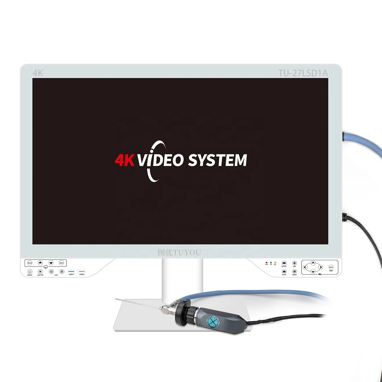 4k Ultra 27inch Multi Endoscope Camera Recorder Monitor with Light Source for Surgery Diagnosis Device Hospital Equipment