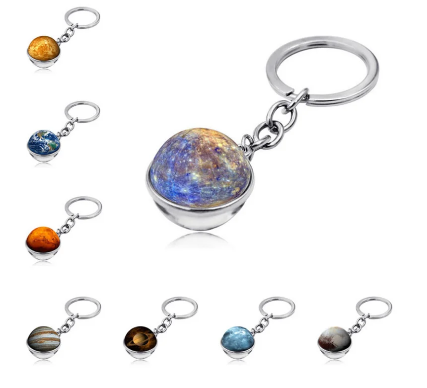 Брелок Вселенная Галактика на заказ, хрустальный шар, кольцо для ключей, сумка, автомобильные аксессуары для креативного подарка