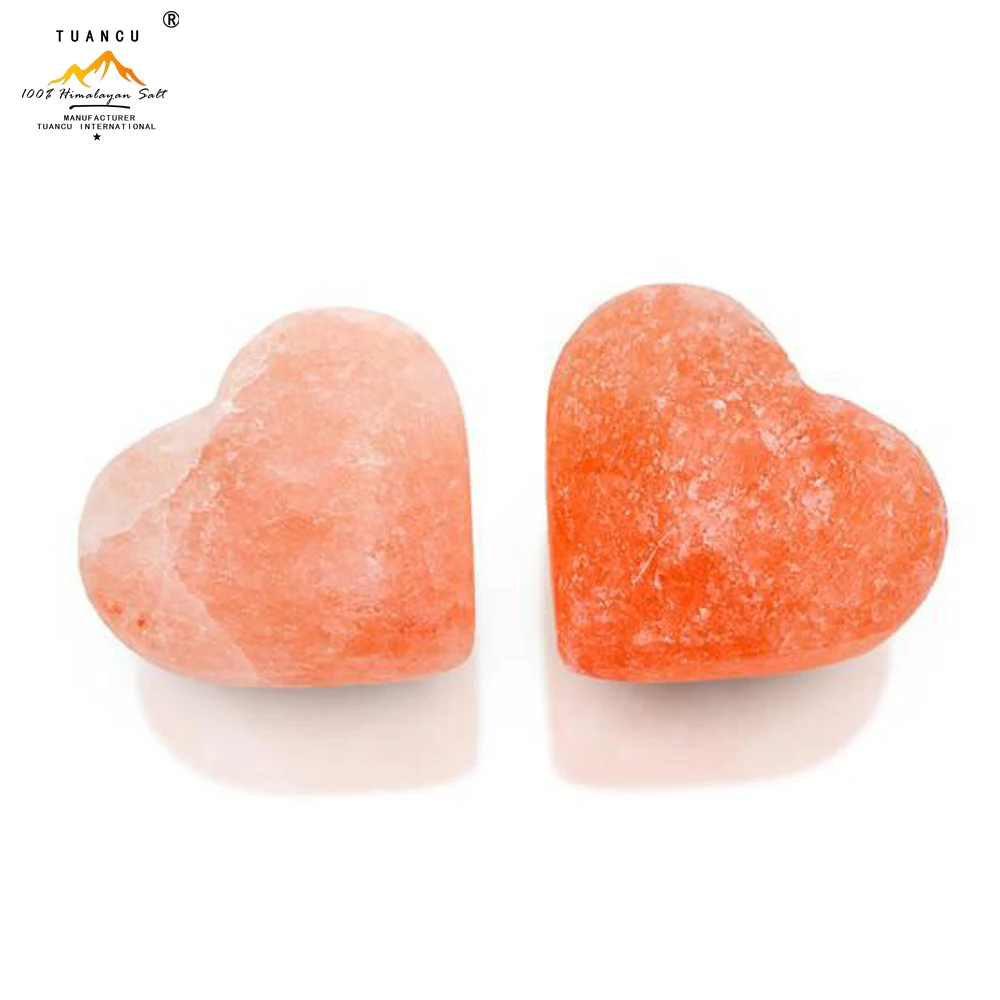 wholesale hot selling Himalayan Salt heart Shape Pink Salt Massage Stone from Tuancu