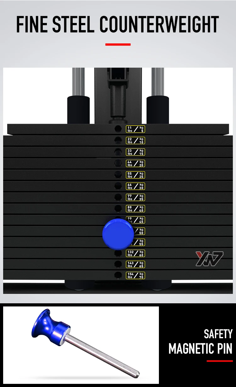 High quality Body Building pin loaded single cable tower Machine