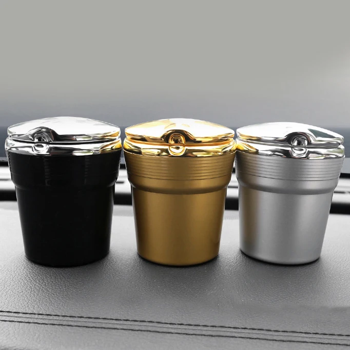 Hot Sale Aluminum Alloy Car Ashtray Portable Personality Universal Multifunctional Cigar Car Ashtray