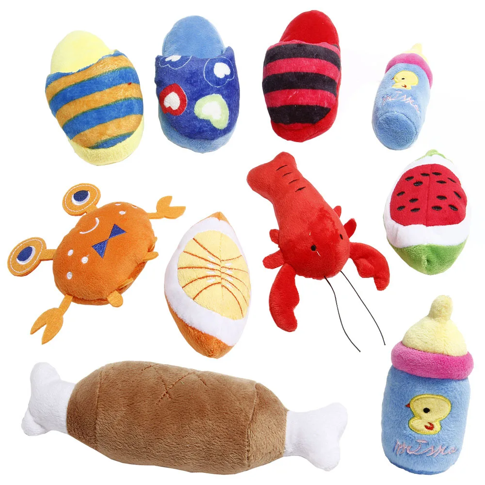 Factory cheap plush durable dog toys squeaky interactive toys for pets