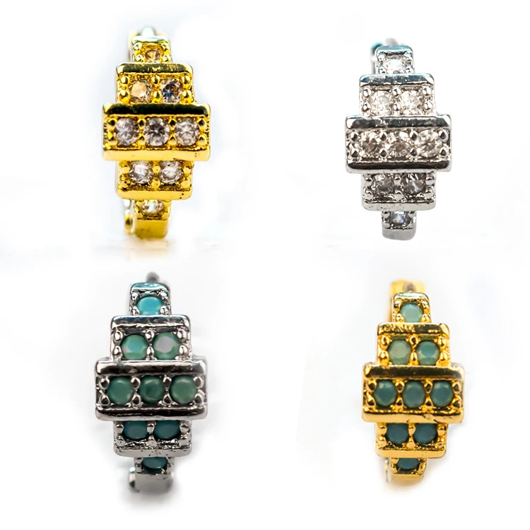 2021 Wholesale Gem Earring Gold-plated Jewelry Turquoise