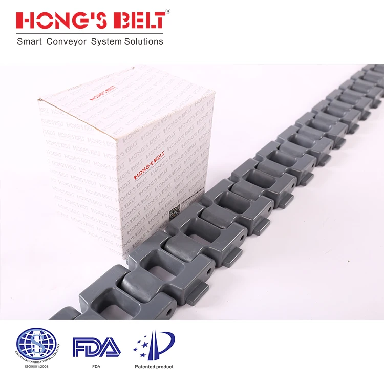 Hongsbelt HS-F3000A-TAB Side Flexing Knuckle Chain Plastic chain Conveyor Belt  High Quality Sprocket Drive Modular Belt