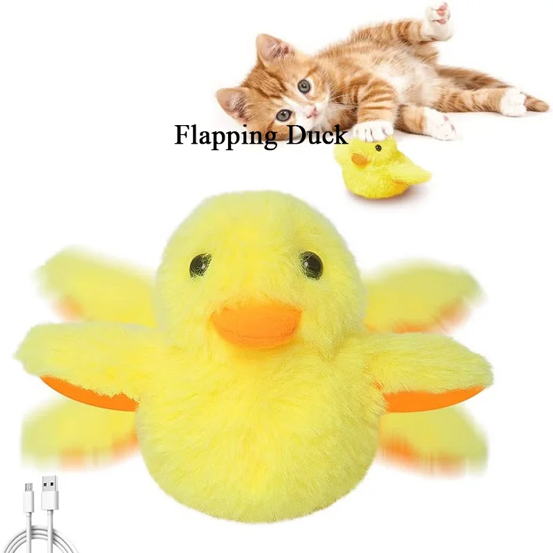 Игрушка для кошек Type-C с зарядкой мягкая кошачья мята плюшевая утка игрушки моющаяся игрушка домашних животных котят электрическая