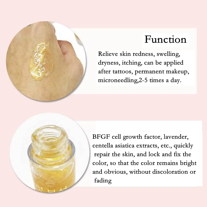 Tattoo Repair Essence Eyebrow Lip Aftercare Golden Cream Korean PMU Supplies Shading Tattoo Brow Care Repair Color Protecting