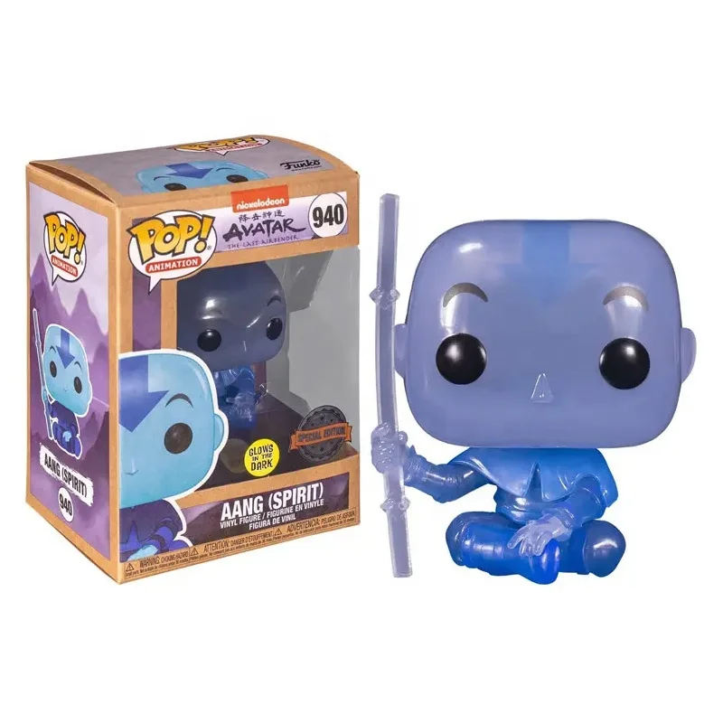 FUNKO POP Animation Avatar 940# AANG (SPIRIT) Action Figure Toys Glows in the dark Vinyl Figurine PVC Cute Doll Model Limited