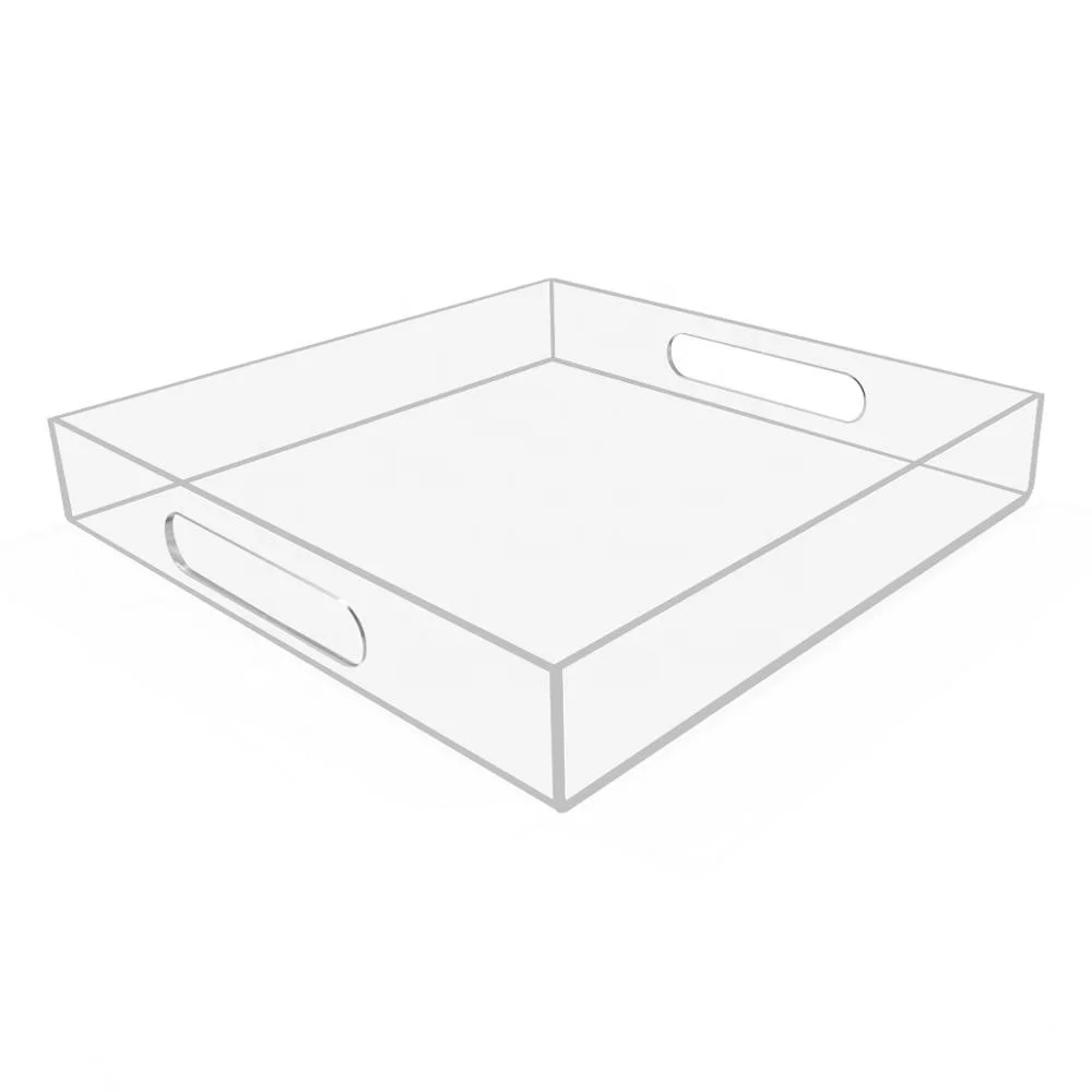 Clear 12x12x2 inch Square Acrylic Tray