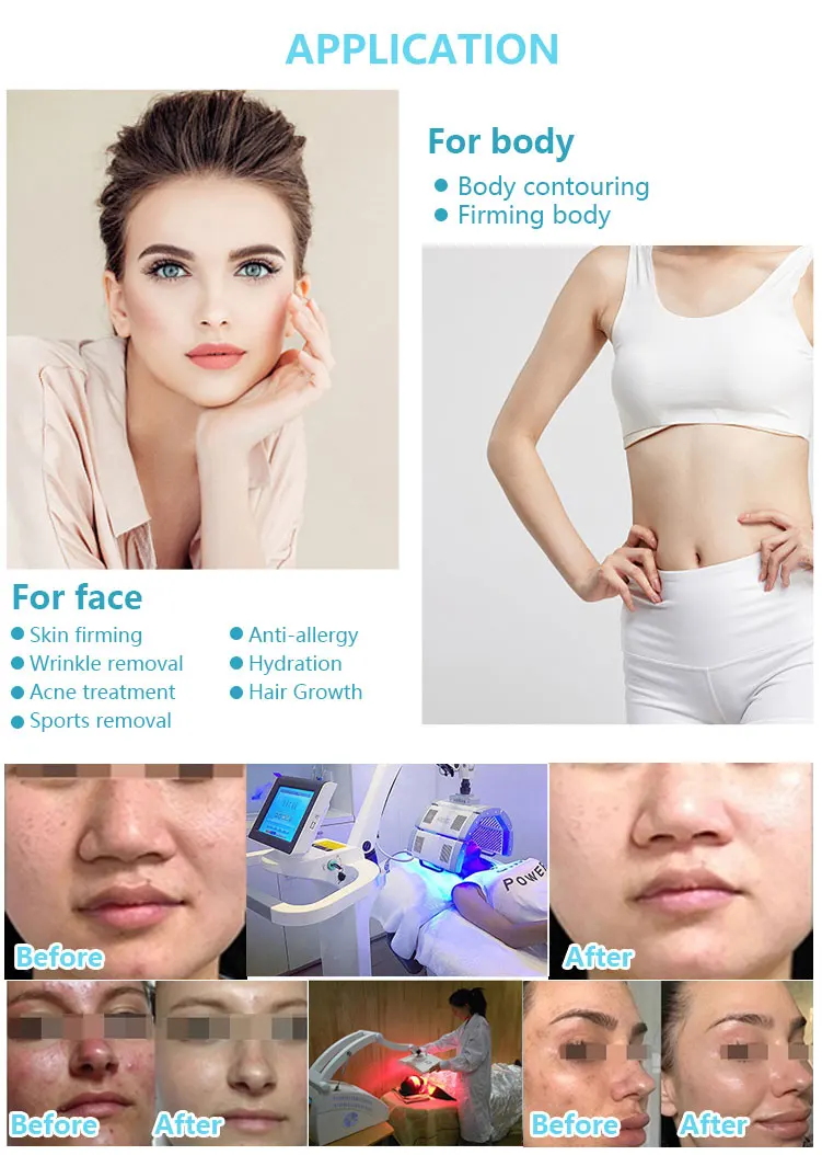 
clinically approve LED (Light emitting diode) therapy non-invasive skin treatment pdt machine 