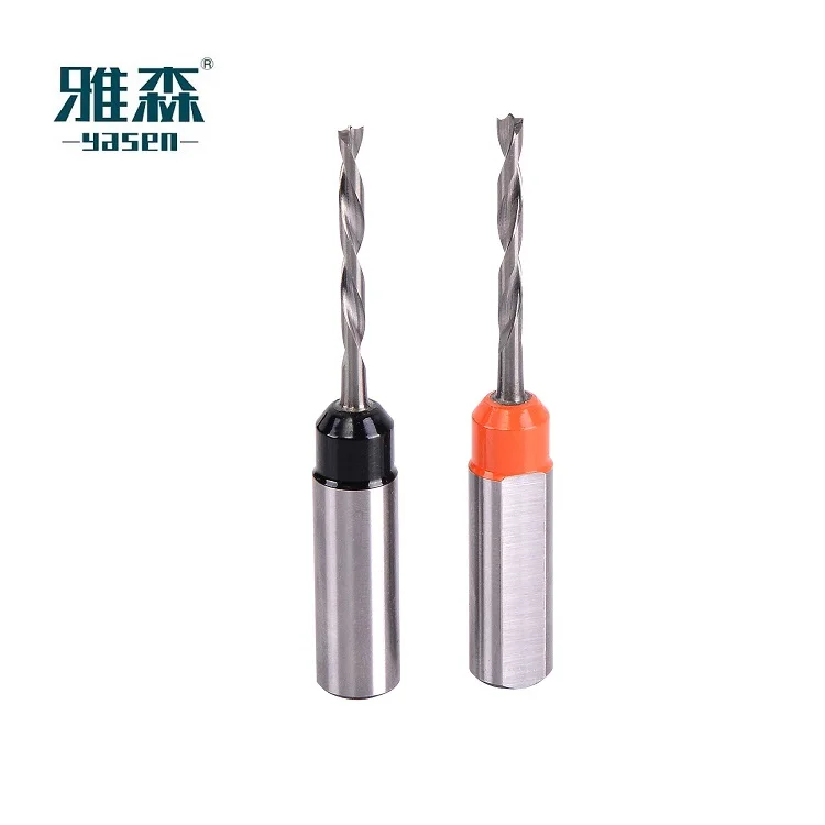 China Manufacture 10mm Shank Diameter Tungsten Carbide CNC Machining  Drill Bit Tool Sets for Wood