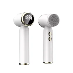 hot cold silicone facial cleansing brush with led electric facial cleansing brush rechargeable