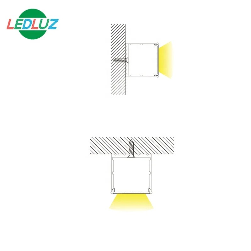 
35*35mm aluminum LED profile for surface mounted 