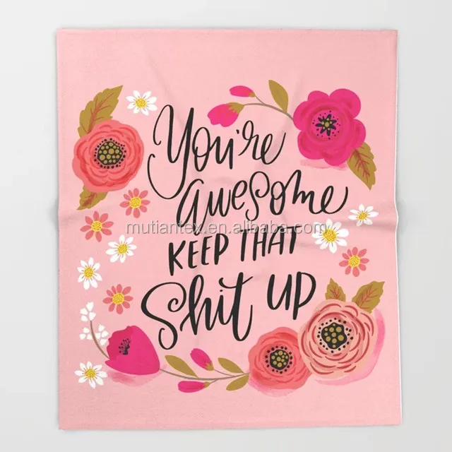 Белое Фланелевое Флисовое одеяло для сублимационной печати