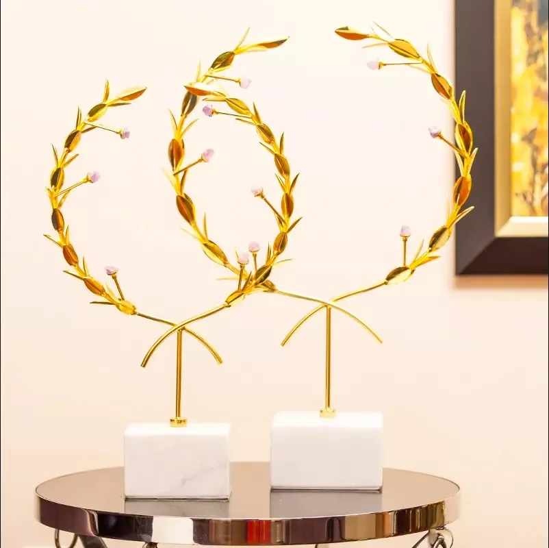 Luxury Furnishing decorative home decor metal crafts interior home decoration Desktop ornament